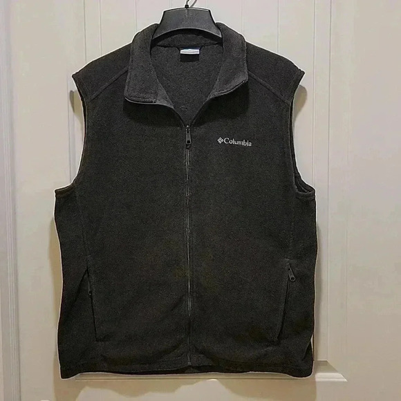 Columbia Other - Columbia Grey Full Zip Fleece Vest Size Large